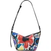 Desigual Floral Canvas Crossbody Bag In Multi