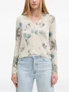 Desigual Floral Cardigan (set Of Two) In Neutral