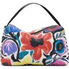 Desigual Floral Cotton Canvas Handbag In Red Floral Multi