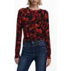 Desigual Floral Crewneck Sweater In Multi