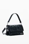 Desigual Floral Crossbody Bag In Black