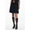 Desigual Floral Embroidered Pleated Miniskirt In Black