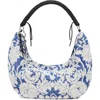Desigual Floral Embroidered Shoulder Bag In Black