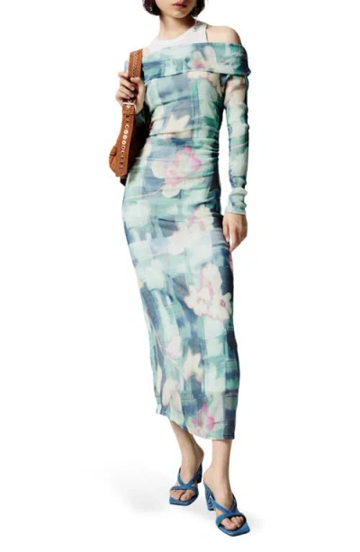 Desigual Floral Long Sleeve Dress & Tank Dress Set In Multi