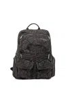 Desigual Floral-pattern Zip-pocket Backpack In Black