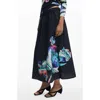 Desigual Floral Print A-line Skirt In Black