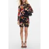 Desigual Floral Short Dress In Black