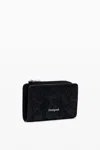 Desigual Medium Faux Leather Wallet In Black