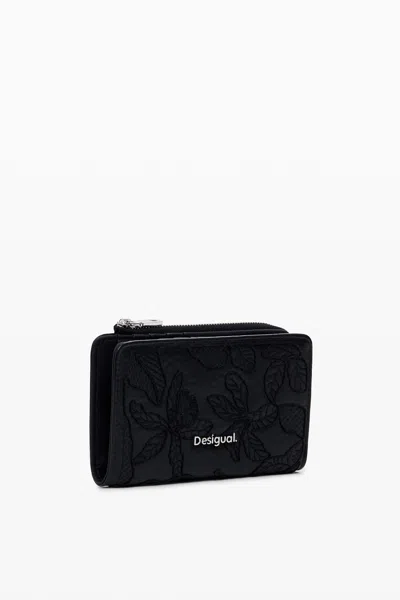 Desigual Floral S Wallet In Black