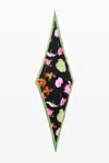 Desigual Floral Scarf In Black