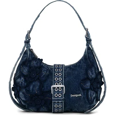 Desigual Floral Shoulder Bag In Orange