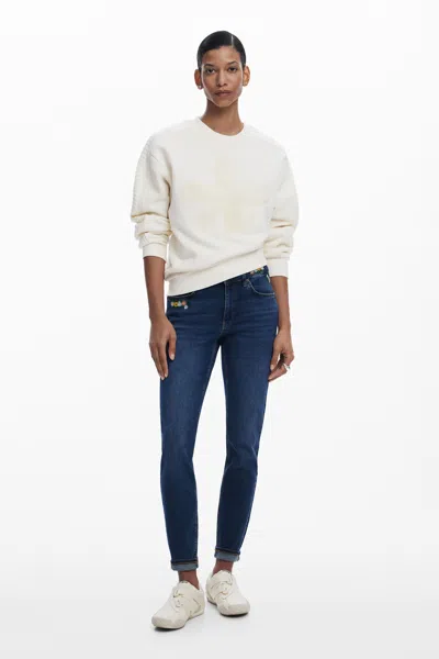 DESIGUAL FLORAL SKINNY JEANS
