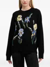Desigual Floral Sweater In Black