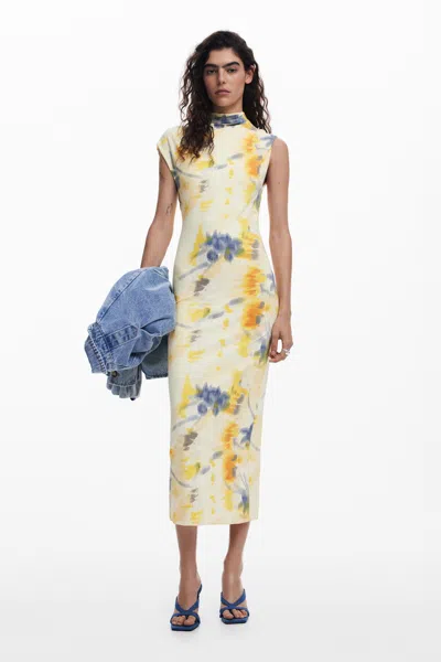 DESIGUAL FLORAL TUBE DRESS