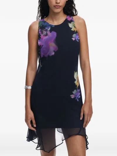 Desigual Trägerkleid Mit Blumenprint In Black