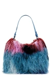 Desigual Fluffy Tote Bag In Blue
