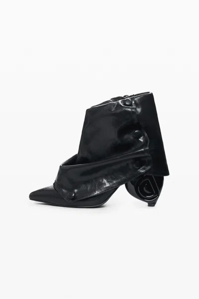 Desigual Fold-over Ankle Boot In Black