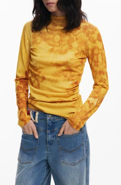 DESIGUAL DESIGUAL FUNNEL NECK PRINTED SWEATER