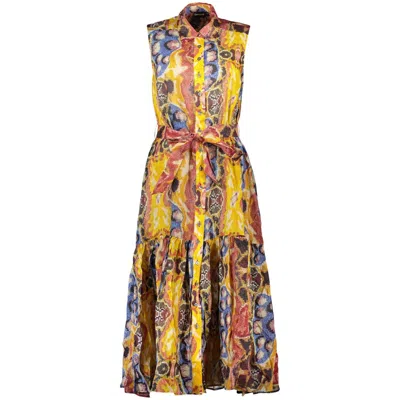 Desigual Giallo Cotton Women Dress In Yellow
