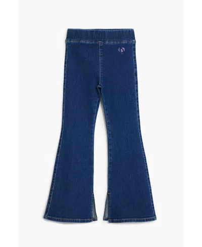 Desigual Kids' Girls's Flared Denim-effect Leggings In Blue