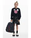 Desigual Girls Girls's 2-in-1 Mickey Dress In Black