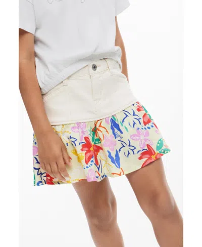 Desigual Kids' Girls Girls's Combined Floral Mini Skirt In Multi