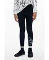 Desigual Girls's Mickey Mouse Leggings In Black