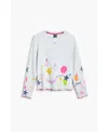 Desigual Girls's Rib T-shirt With Neon Designs In White