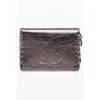 Desigual Medium Faux Leather Wallet In Gray