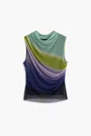 Desigual Gradient Tulle T-shirt In Multi