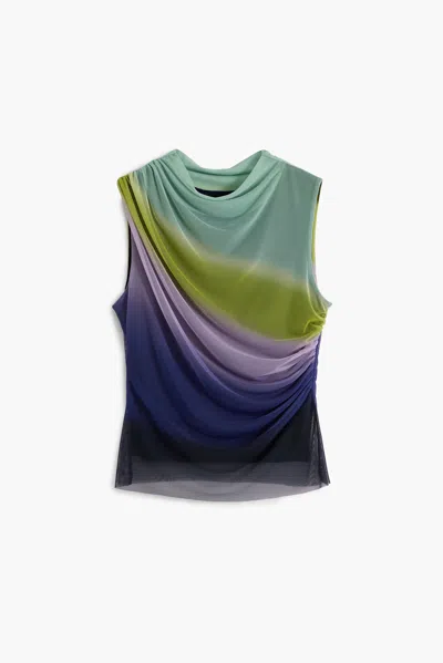 Desigual Gradient Tulle T-shirt In Multi