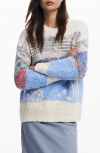 Desigual Chunky Knit Sweater In Mix