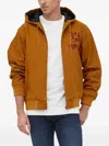 Desigual Graphic-print Hooded Jacket In Orange