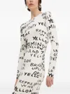 Desigual Graphic-print Midi Dress In White