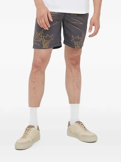 Desigual Graphic Print Shorts In Multi