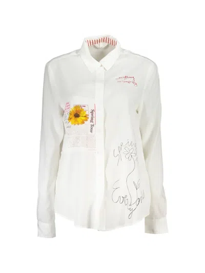 Desigual Graphic-print Long-sleeve Shirt In Multi