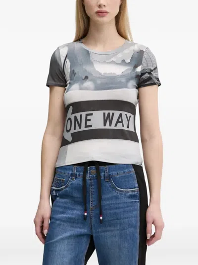 Desigual Graphic-print Short-sleeve T-shirt In Multi