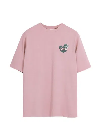 Desigual Graphic-print Short-sleeves T-shirt In Pink