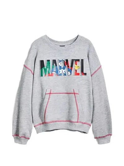 Desigual Kids' Graphic-print Sweatshirt In Gray