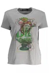 Desigual Brown Cotton Women Top In Gray