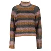 Desigual Striped Knit Pullover In Red
