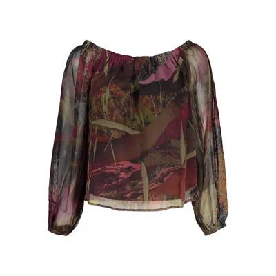 Desigual Green Polyester Women's Shirt In Brown