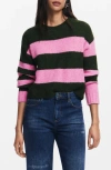Desigual Two-tone Striped Sweater In Red
