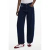 Desigual Hight Waist Two-tone Wide Leg Jeans In Blue