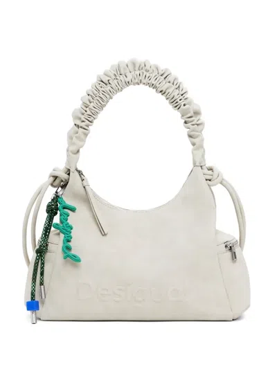 Desigual Hobart Logo-embellishment Tote Bag In White