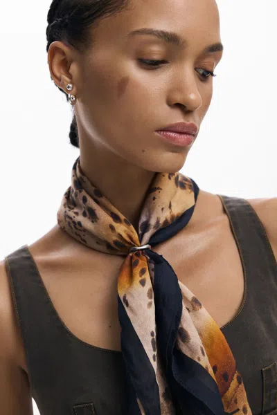 Desigual Honey Scarf In Multi