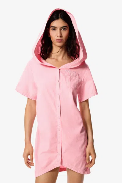 Desigual Hooded Dress Masha Popova In Pink