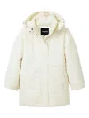 Desigual Hooded Puffer Jacket In White