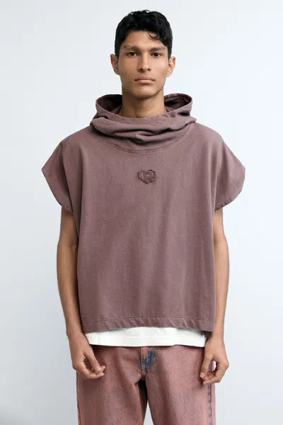 Desigual Hoodie T-shirt Logo In Pink