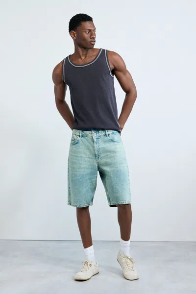 Desigual Hybrid Denim Bermuda In Blue